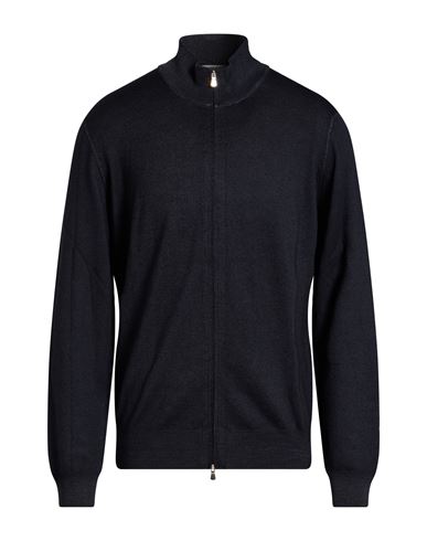 La Fileria Man Cardigan Charcoal Size 42 Virgin Wool In Gray