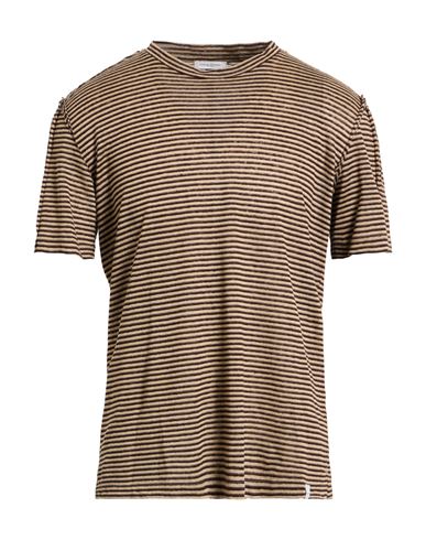 Paolo Pecora Man Sweater Beige Size M Linen In Brown
