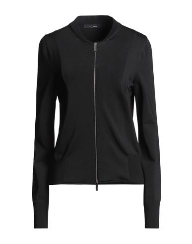 Sapio Woman Cardigan Black Size 12 Viscose, Polyamide, Elastane In Black