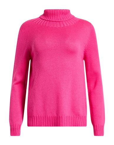 Left End Woman Turtleneck Pink Size 4 Virgin Wool In Pink