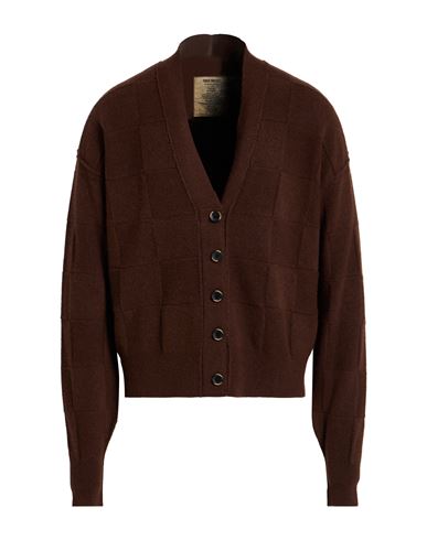 Uma Wang Man Cardigan Chocolate Brown Size M Wool, Polyamide, Cashmere, Elastane In Brown