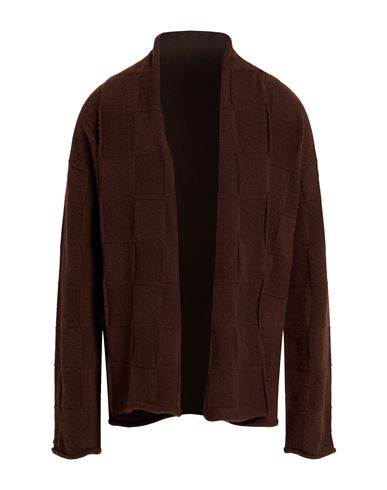 Uma Wang Man Cardigan Chocolate Brown Size M Wool, Polyamide, Cashmere, Elastane In Brown