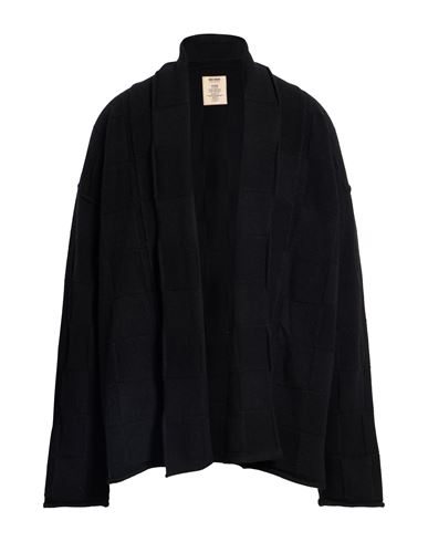 Uma Wang Man Cardigan Black Size L Wool, Polyamide, Cashmere, Elastane In Black