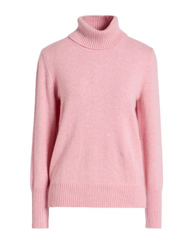 Left End Woman Turtleneck Pink Size 8 Cashmere In Pink