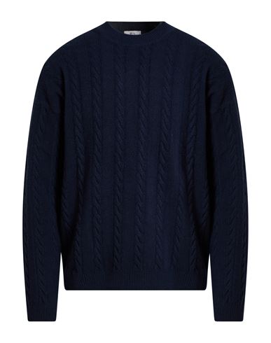 Woolrich Man Sweater Midnight Blue Size S Virgin Wool In Multi