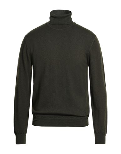 Woolrich Man Turtleneck Military Green Size M Wool In Black
