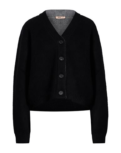 N°21 Woman Cardigan Black Size 2 Wool, Polyamide In Black