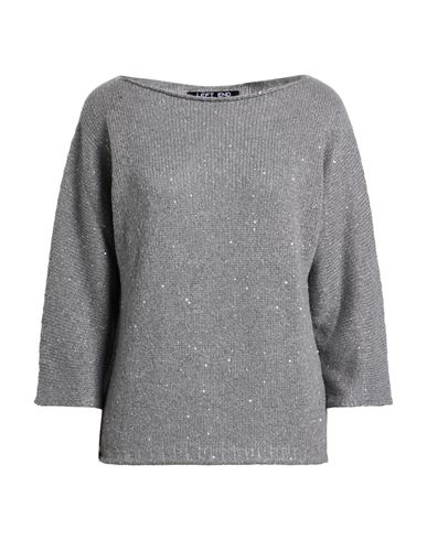 Left End Woman Sweater Grey Size 6 Virgin Wool, Polyamide, Polyester In Gray