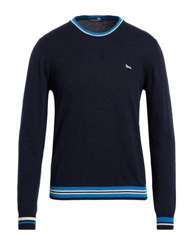 Harmont & Blaine Man Sweater Midnight Blue Size L Cotton, Polyamide, Alpaca Wool In Black