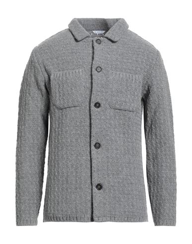 Manuel Ritz Man Cardigan Grey Size Xl Acrylic, Virgin Wool, Alpaca Wool In Gray