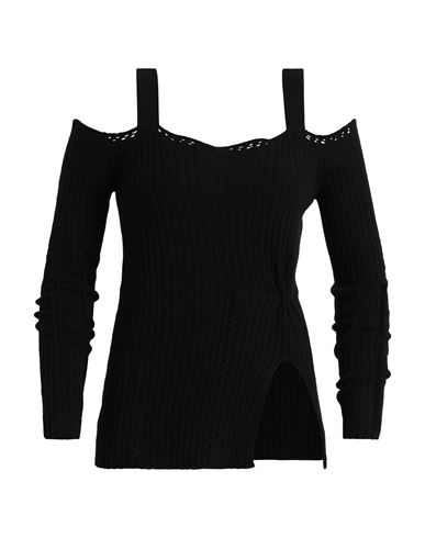 Twinset Woman Sweater Black Size M Polyamide, Wool, Viscose, Polyester, Cashmere