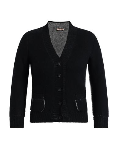 N°21 Woman Cardigan Black Size 12 Virgin Wool, Polyamide In Black