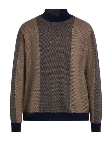 Twenty-one By Antonio Carnevale Man Turtleneck Beige Size Xxl Wool, Acrylic In Brown