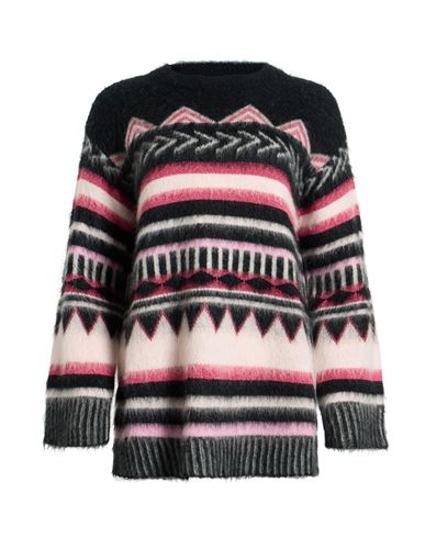 Kaos Jeans Woman Sweater Black Size M Acrylic, Mohair Wool, Polyamide, Viscose, Metallic Fiber In Black