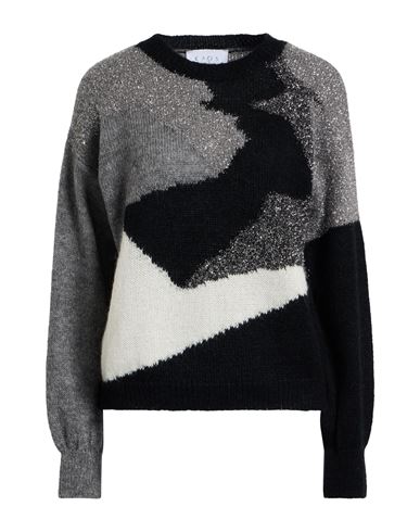 Kaos Woman Sweater Black Size L Acrylic, Polyamide, Mohair Wool, Viscose, Metallic Fiber In Black