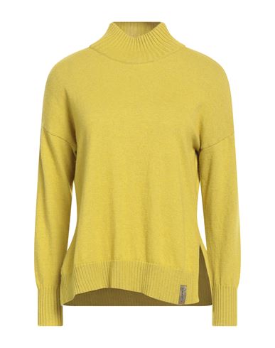 Gaudì Woman Turtleneck Lime Green Size Xxs Polyamide, Viscose, Wool, Cashmere In Yellow