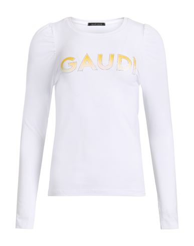 Gaudì Jeans Woman T-shirt White Size M Cotton, Elastane