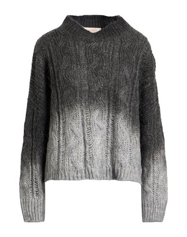 Kaos Jeans Woman Turtleneck Charcoal Size S Acrylic, Mohair Wool, Polyamide In Multi