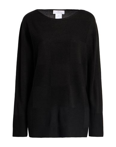 Corte Dei Gonzaga Woman Sweater Black Size S Virgin Wool, Acrylic In Black