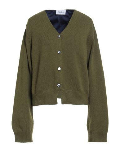 Hache Woman Cardigan Military Green Size 8 Wool, Cashmere, Polyester