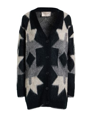 Kaos Jeans Woman Cardigan Black Size M Acrylic, Mohair Wool, Polyamide, Viscose, Metallic Fiber In Black