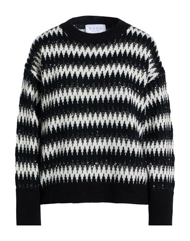 Kaos Woman Sweater Black Size M Acrylic, Wool, Polyester, Mohair Wool, Polyamide In Black