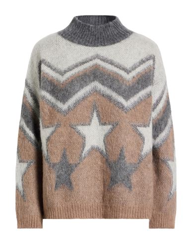 Kaos Jeans Woman Sweater Light Grey Size M Acrylic, Mohair Wool, Polyamide, Viscose, Metallic Fiber In Gray