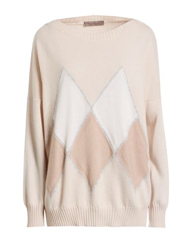 D Exterior D. Exterior Woman Sweater Beige Size L Cashmere, Viscose, Merino Wool, Polyamide In Neutral