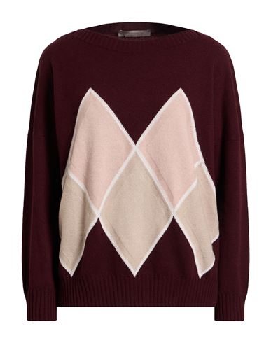 D Exterior D. Exterior Woman Sweater Burgundy Size S Cashmere, Viscose, Merino Wool, Polyamide In Brown