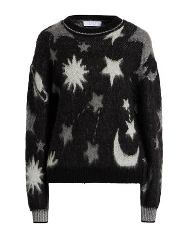 Kaos Woman Sweater Black Size S Acrylic, Mohair Wool, Polyamide, Viscose, Metallic Fiber In Black