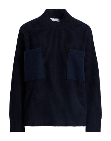 Kaos Woman Turtleneck Midnight Blue Size L Wool, Polyamide, Polyester In Blue