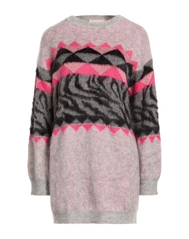 Kaos Jeans Woman Sweater Light Grey Size M Acrylic, Mohair Wool, Polyamide, Viscose, Polyester In Pink