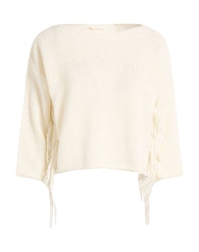 Gaudì Wherever Woman Woman Sweater Ivory Size M Acrylic, Polyamide, Mohair Wool, Polyester In Neutral