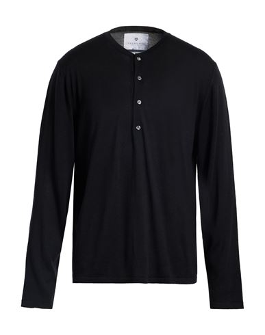 Seven Gauge Man Sweater Black Size 5 Wool, Silk In Black