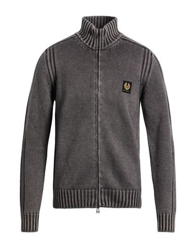 Belstaff Man Cardigan Charcoal Size L Wool In Gray