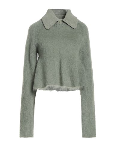 Loewe Woman Sweater Sage Green Size S Mohair Wool, Polyamide, Wool In Green