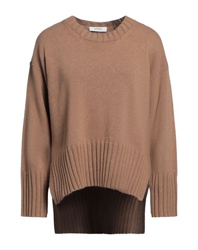 Alpha Studio Woman Sweater Camel Size 10 Wool, Viscose, Polyamide, Cashmere In Sand