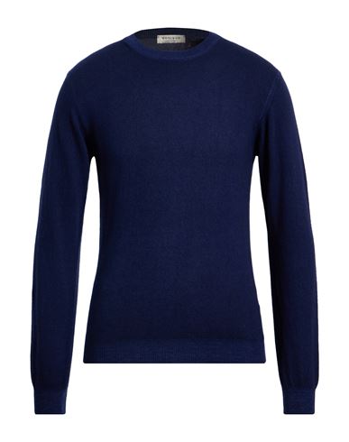 Wool & Co Man Sweater Navy Size S Merino Wool In Blue