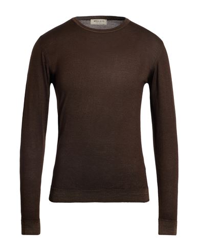 Wool & Co Man Sweater Dark Brown Size M Merino Wool In Brown