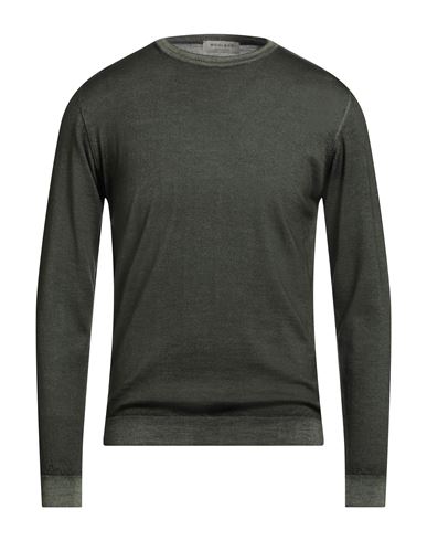 Wool & Co Man Sweater Green Size L Merino Wool In Green