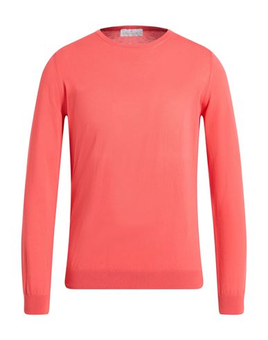 Bruno Manetti Man Sweater Coral Size L Cotton In Red