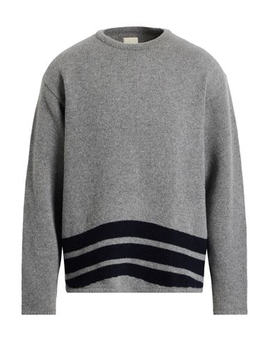 Emporio Armani Man Sweater Grey Size L Wool, Polyamide In Gray