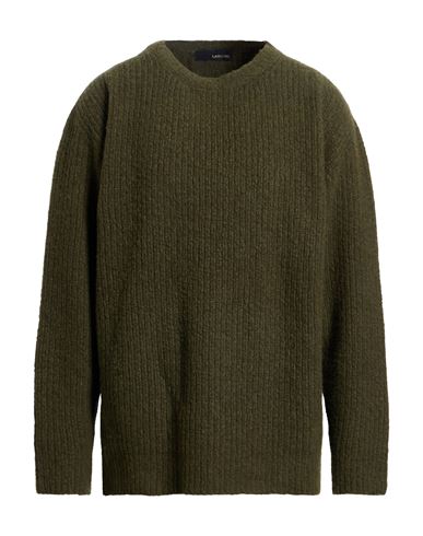 Lardini Man Sweater Military Green Size L Wool, Cashmere, Polyamide In Green