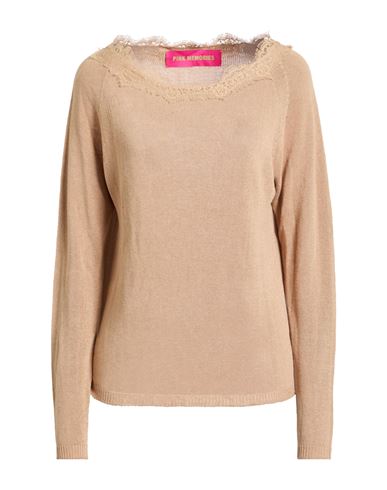 Pink Memories Woman Sweater Sand Size 8 Viscose, Linen, Polyamide In Neutral