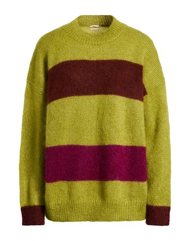 Massimo Alba Woman Sweater Military Green Size M Mohair Wool, Silk In Green