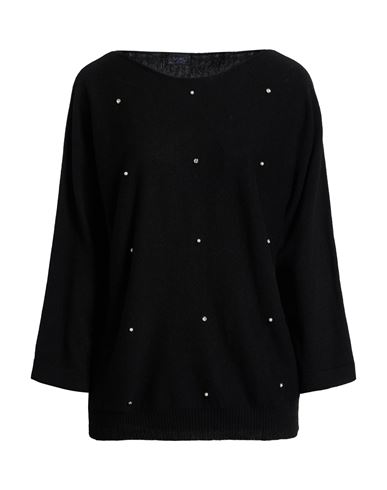 Mou Italy Deluxe Woman Sweater Black Size M Polyamide, Wool, Viscose, Cashmere In Black