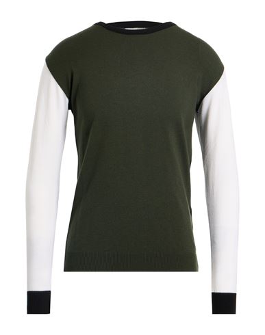 Roberto P  Luxury Roberto P Luxury Man Sweater Military Green Size Xl Virgin Wool, Merino Wool, Polyamide, Elastane In Green