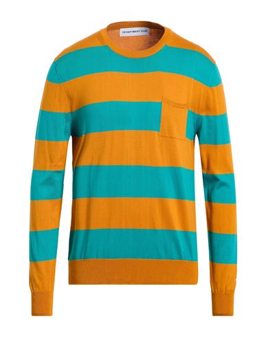 Department Five Department 5 Man Sweater Marigold Size M Cotton In Multi