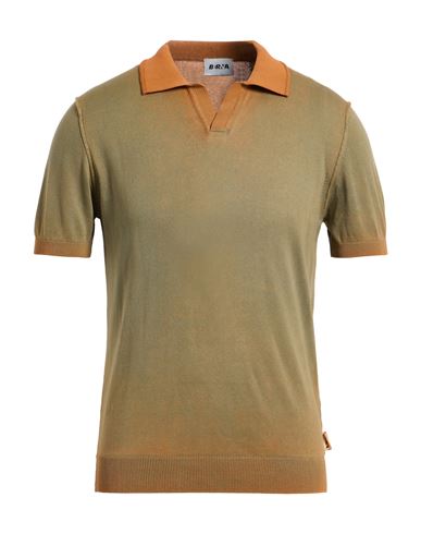 Berna Man Sweater Military Green Size L Cotton In Green