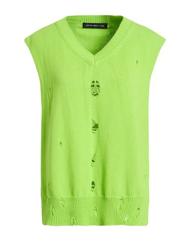 Department Five Department 5 Woman Cape Lime Green Size S Cotton In Green